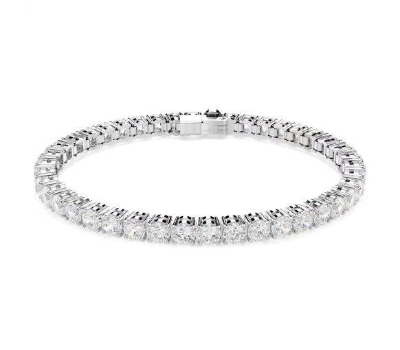 Luxoia - Swarovski Matrix Tennis Bracelet Round cut White Rhodium plated