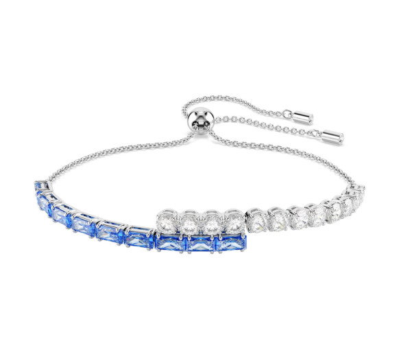 Luxoia - Swarovski Matrix Tennis Bracelet Mixed cuts Blue Rhodium plated - 5732266