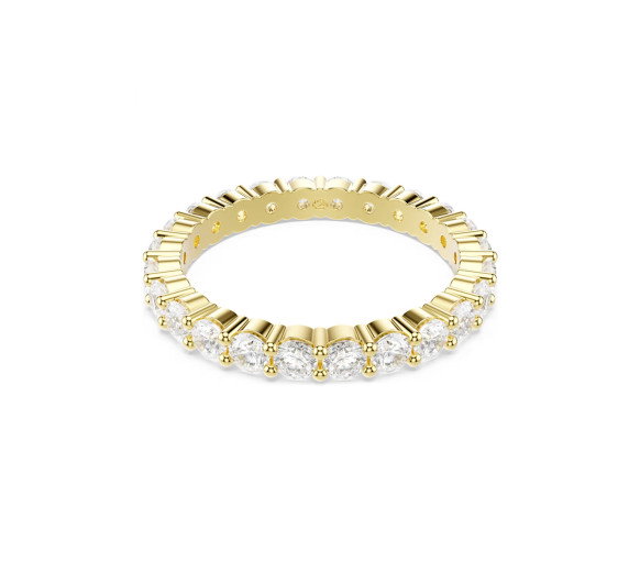 Luxoia - Swarovski Matrix Vittore Band Ring Round cut White Gold tone plated