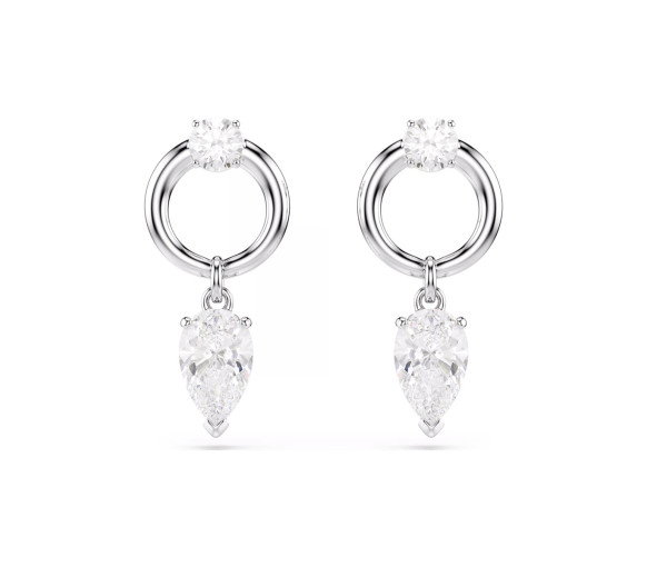 Luxoia - Swarovski Mesmera Drop Ohrhänger Verschiedene Schliffe Weiss Rhodiniert - 5723177