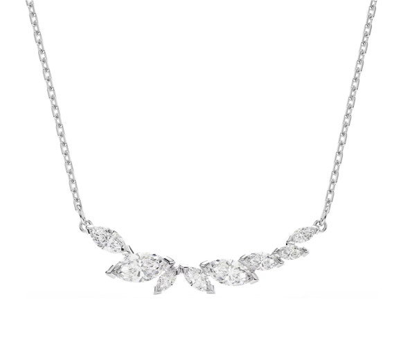 Luxoia - Swarovski Collana Mesmera Taglio Marquise Bianca Placcato rodio - 5759838
