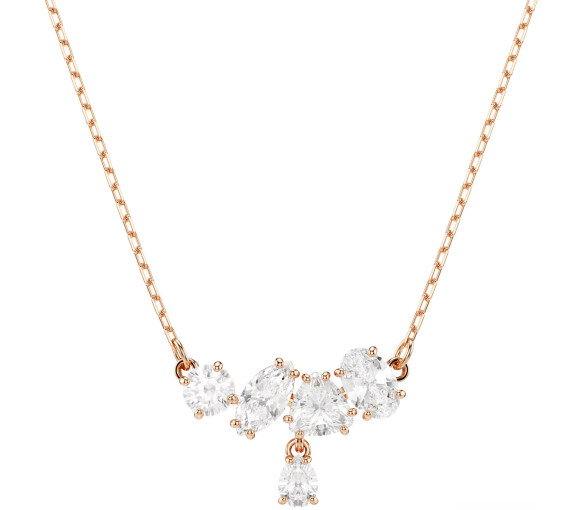 Luxoia - Swarovski Collier Mesmera Tailles variées Blanc Doré à l’or rose 18 carats - 5747996
