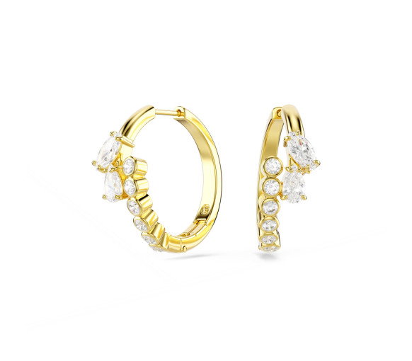 Luxoia - Swarovski Anneaux d'oreilles Mesmera Tailles variées Blanches Doré à l’or 18 carats - 5761975