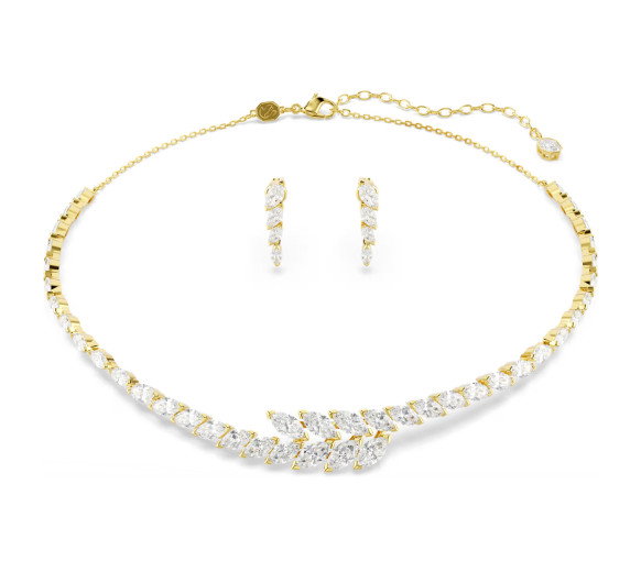 Luxoia - Swarovski Set Mesmera Taglio Marquise Bianco Finitura oro 18K - 5764868