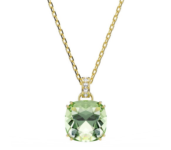 Luxoia - Swarovski Millenia Necklace Cushion cut Green 18K gold finish - 5764821