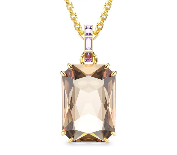 Luxoia - Swarovski Millenia Necklace Octagon cut Caramel Gold tone plated - 5725752