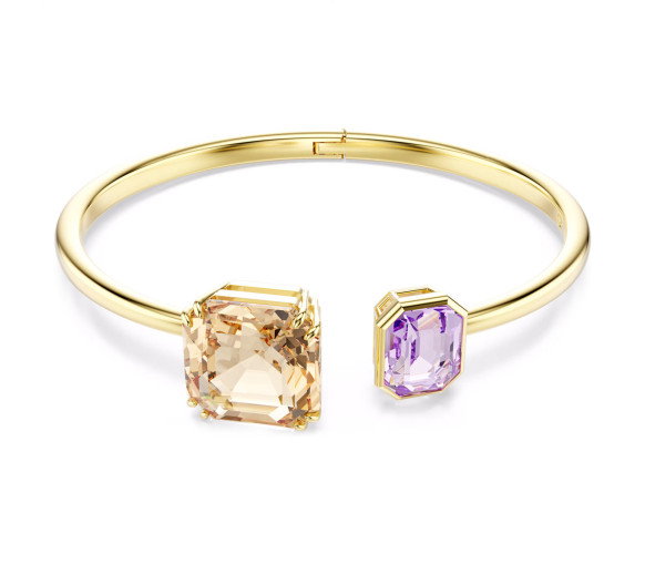 Luxoia - Swarovski Millenia Bangle Octagon cut Multicolored Gold-tone plated