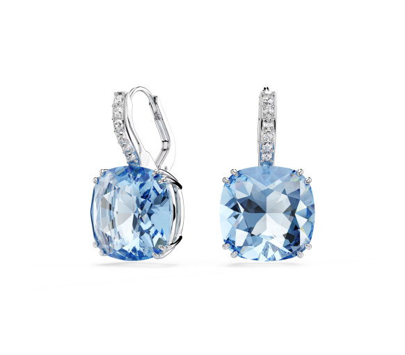 Luxoia - Swarovski Orecchini pendenti Millenia Taglio Cushion Blu Placcato rodio - 5756150