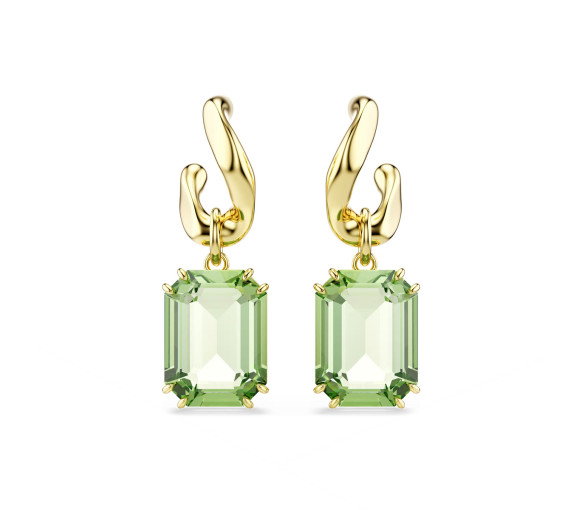 Luxoia - Swarovski Orecchini pendenti Millenia Taglio ottagonale Verdi Finitura oro 18K - 5756151