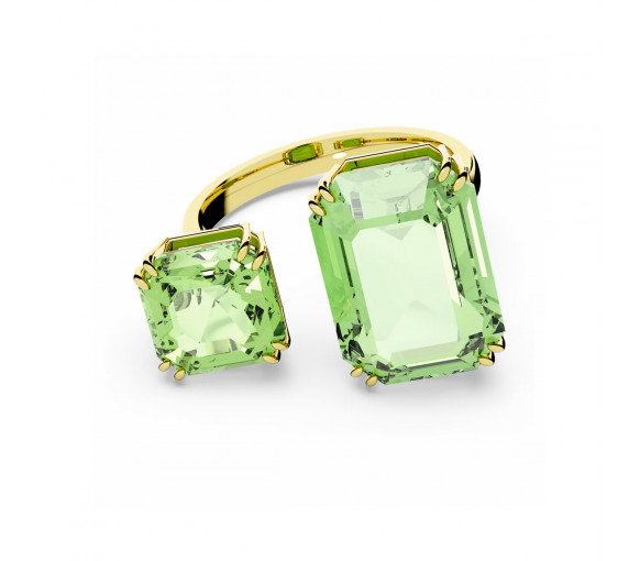 Luxoia - Swarovski Millenia Offener Ring Oktagon Schliff Grün Gold