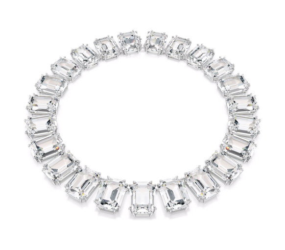 Luxoia - Swarovski Millenia Tennis Necklace Oversized crystals Octagon cut White Rhodium plated - 5714395