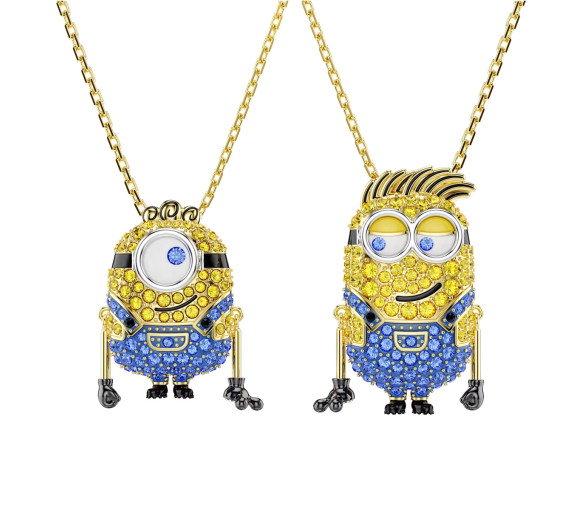 Luxoia - Swarovski Minions James und Henry Halsketten Set Pavé Mehrfarbig Goldlegierungsschicht - 5751614