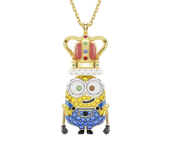 Luxoia - Swarovski Minions King Bob Halskette Pavé Mehrfarbig Goldlegierungsschicht - 5743385