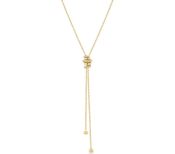 Luxoia - Ania Haie Gold Twisted Rope Lariat Halskette - N072-07G