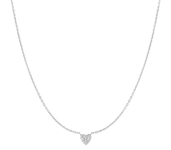 Ania Haie Silver Pavé Heart Halskette - N074-01H