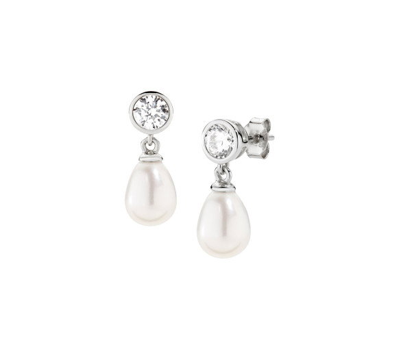 Luxoia - Amen Solitaire and Pearl Ohrstecker - ORTOPEBBBZ3