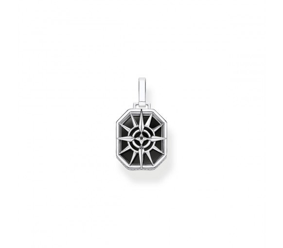 Luxoia - Thomas Sabo Anhänger Kompass Stern Schwarz - PE911-641-11
