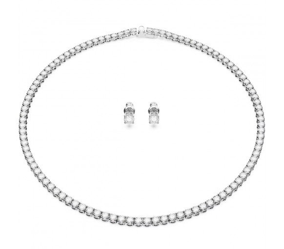 Luxoia - Swarovski Matrix Tennis Set Rundschliff Weiss - 5647730