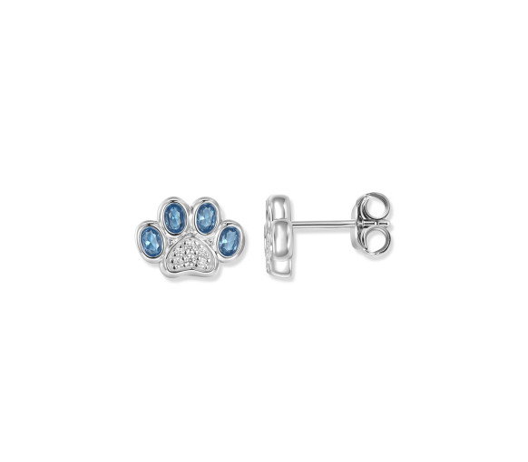 Luxoia - Seinerzeit Blue Paw Pfoten Ohrstecker - SZA-2994-492