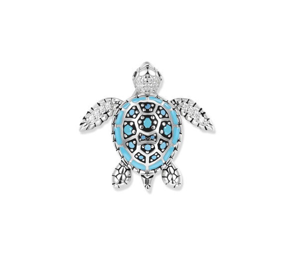 Luxoia - Seinerzeit Sheela Aqua Schildkröten Anhänger - SZA-3995-475