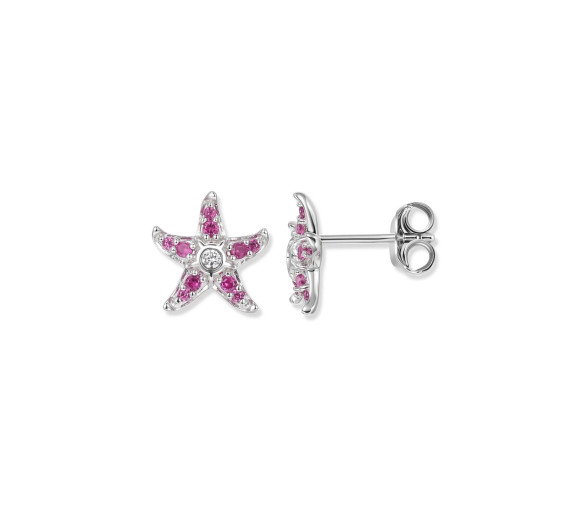 Luxoia - Seinerzeit Sonja Pink Seestern Ohrstecker - SZA-2998-478