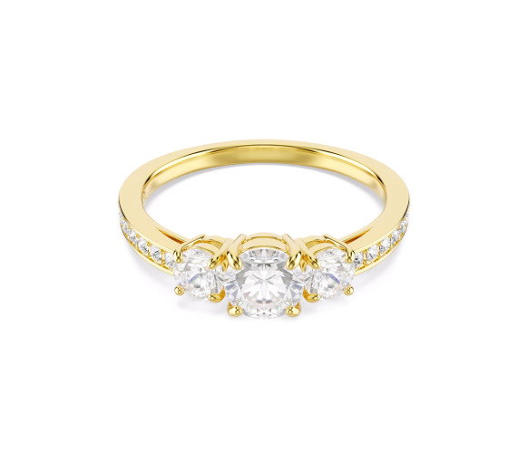 Luxoia - Swarovski Stilla Attract Ring Round cut White Gold tone plated