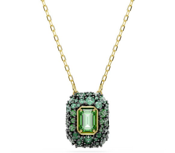 Luxoia - Swarovski Sublima Halskette Oktagon Schliff Grün 18K goldbeschichtet - 5752884