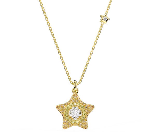 Luxoia - Swarovski Sublima Necklace Round cut Star Multicoloured 18K gold finish - 5755280