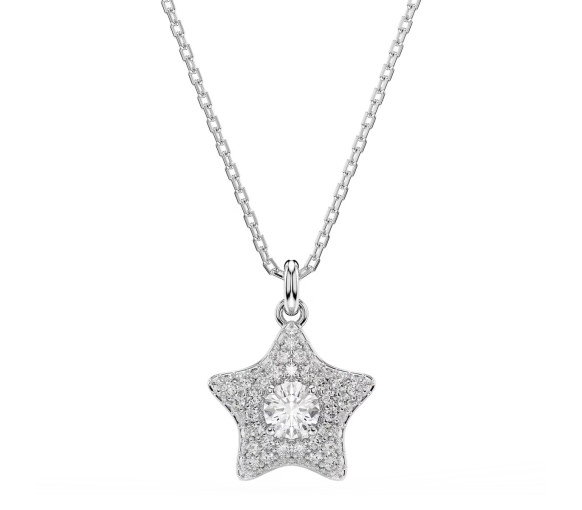 Luxoia - Swarovski Sublima Necklace Round cut Star White Rhodium plated - 5758393