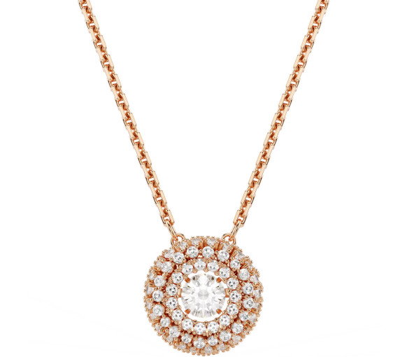 Luxoia - Swarovski Collier Sublima Taille ronde Blanc Doré à l’or rose 18 carats - 5764190