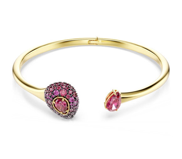 Luxoia - Swarovski Sublima Armreif Tropfenschliff Rot 18K goldbeschichtet