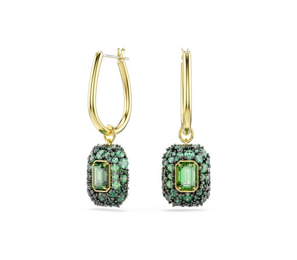 Luxoia - Swarovski Sublima Drop Ohrhänger Oktagon Schliff Grün 18K goldbeschichtet - 5752890