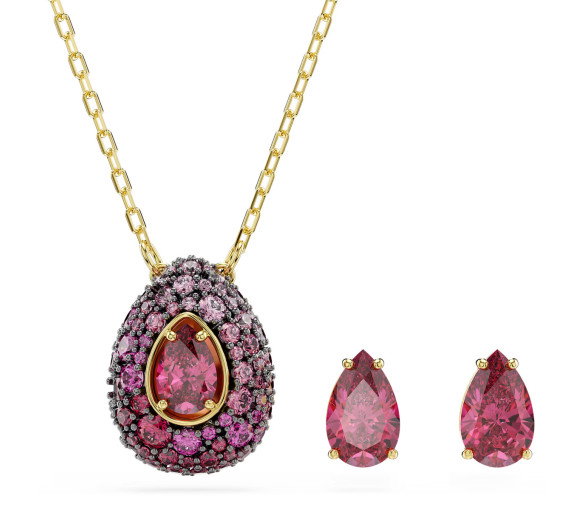 Luxoia - Swarovski Sublima Set Tropfenschliff Rot 18K goldbeschichtet - 5752883