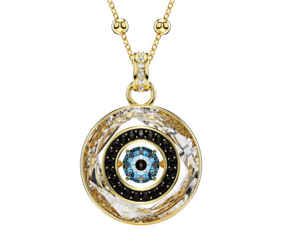 Luxoia - Swarovski Collier Symbolica Œil porte bonheur Medium Multicolore Placage de ton or - 5692166