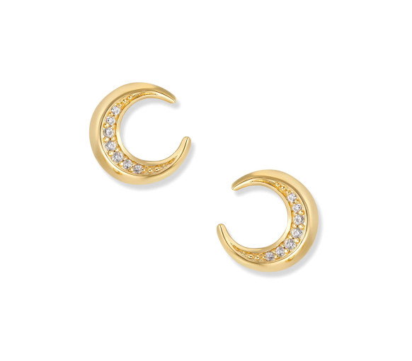 Luxoia - Seinerzeit Muna Gold Mond Ohrstecker - SZA-2960-462