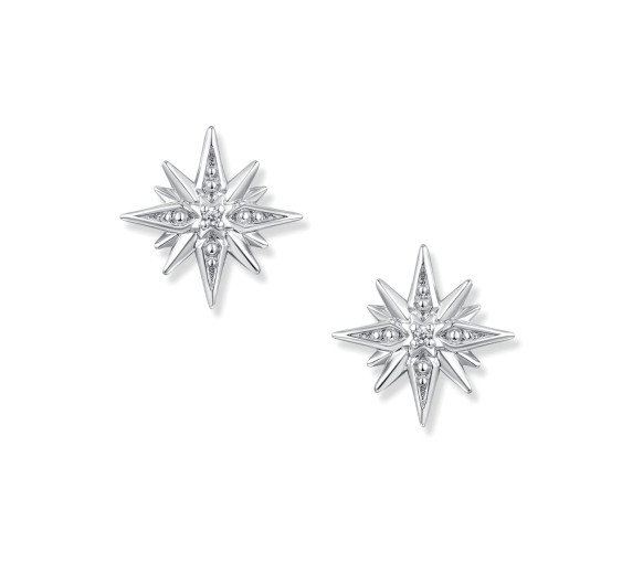 Luxoia - Seinerzeit Astra Silver Stern Ohrstecker - SZA-2990-460
