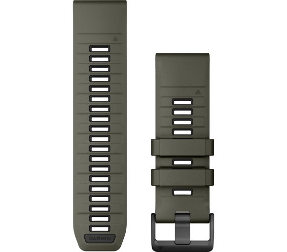 Luxoia - Garmin QuickFit 26 Olive Drab Black Silicone Band - 010-13393-12
