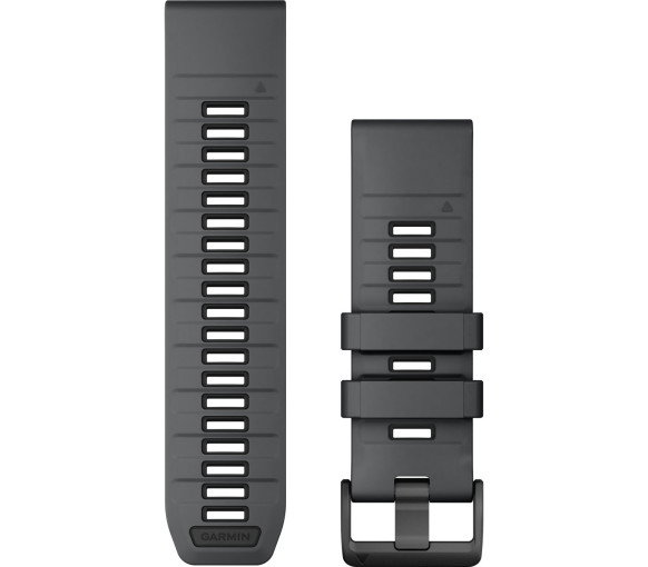 Luxoia - Garmin QuickFit 26 Slate Gray Black Silicone Band - 010-13393-11