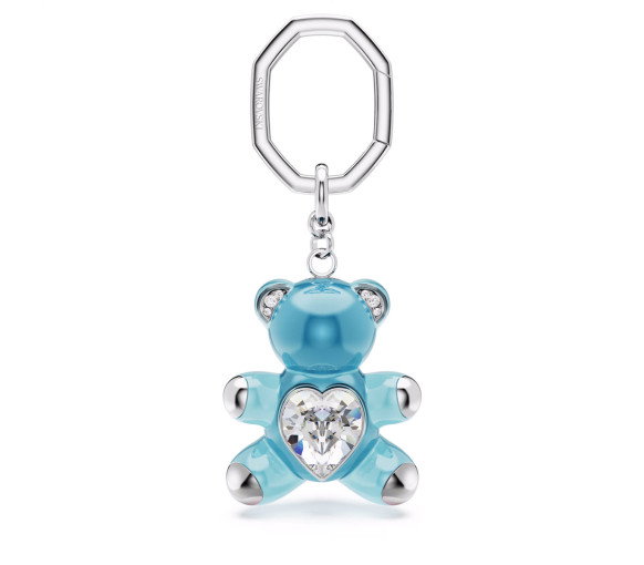 Luxoia - Swarovski Teddy Key Ring Bear Blue Rhodium plated - 5733826