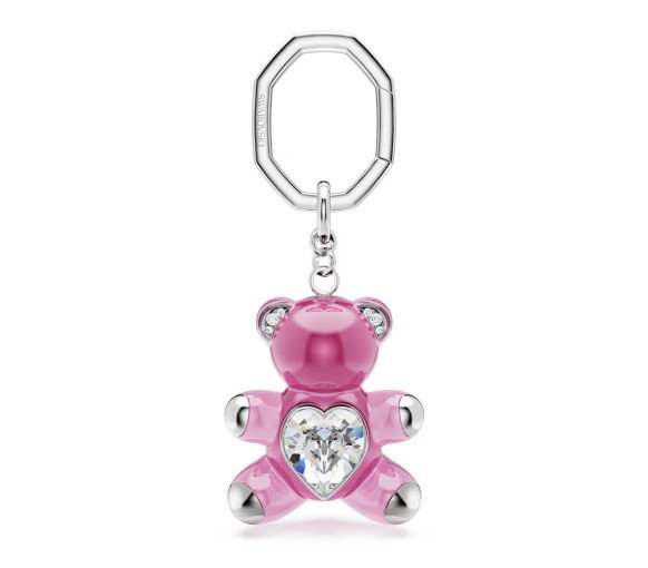 Luxoia - Swarovski Teddy Schlüsselanhänger Bär Rosa Rhodiniert - 5735365