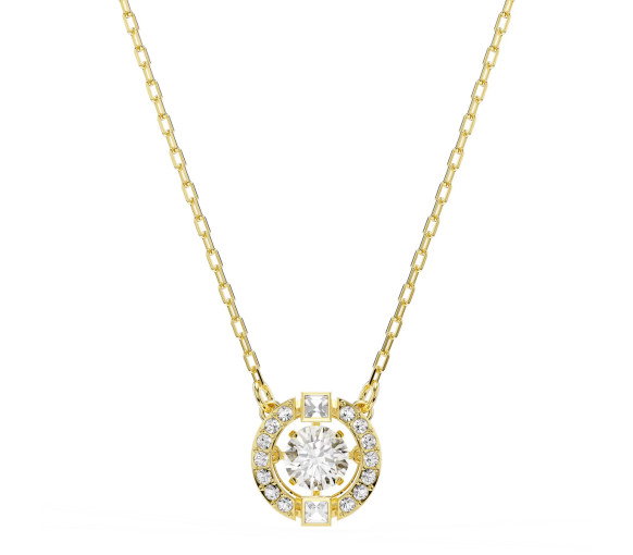 Luxoia - Swarovski Una Angelic Necklace Mixed cuts White 18K gold finish - 5758061