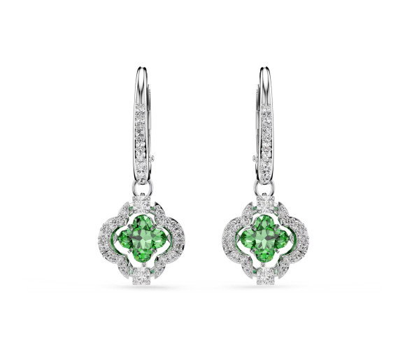 Luxoia - Swarovski Orecchini pendenti Una Angelic Taglio misto Verdi Placcato rodio - 5758001