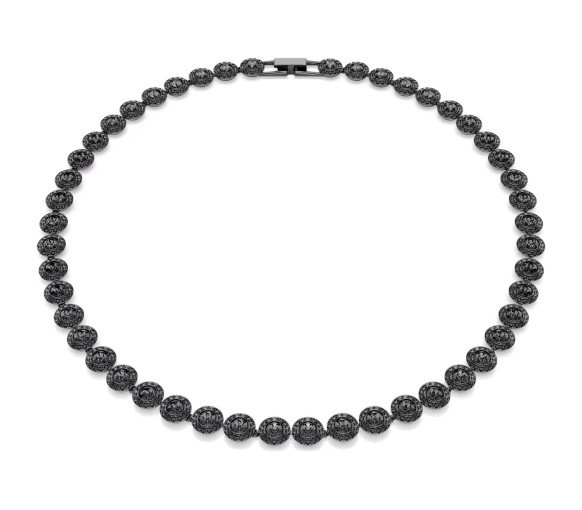 Luxoia - Swarovski Una Angelic Necklace Round cut Black Ruthenium plated  - 5709412