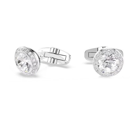 Luxoia - Swarovski Una Angelic Manschettenknöpfe Rundschliff Weiss Rhodiniert - 5761046