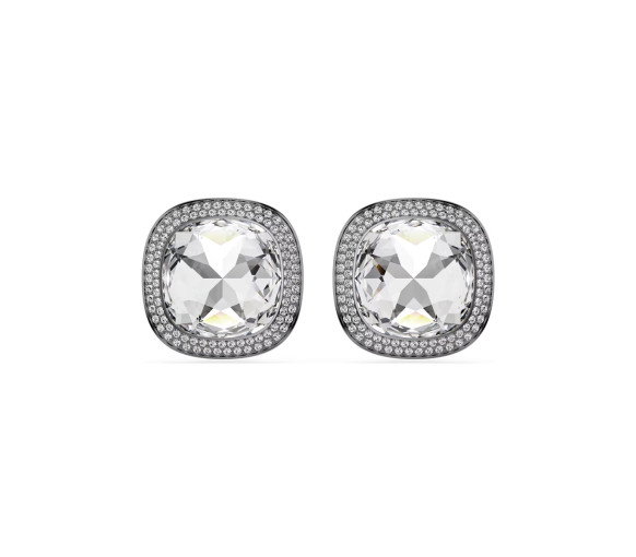 Luxoia - Swarovski Orecchini a clip Una Angelic Taglio Cushion Bianchi Placcato rutenio - 5751325