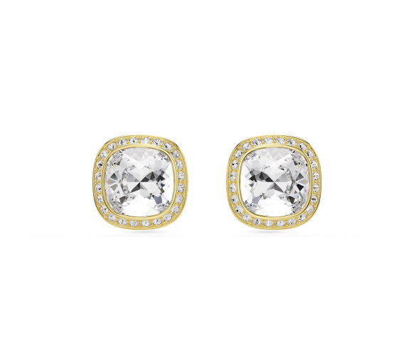 Luxoia - Swarovski Orecchini a lobo Una Angelic Taglio Cushion Bianchi Finitura oro 18K - 5764762