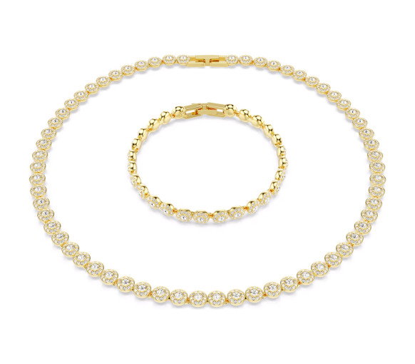 Luxoia - Swarovski Una Angelic Set Round cut White Gold tone plated - 5720506