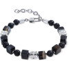 Luxoia - Coeur de Lion Cube and Bead Steel Spikes Armband - 0927/30-1300