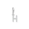 Luxoia - Thomas Sabo Charm-Anhänger Buchstabe H mit Weissen Steinen Silber - 1947-051-14