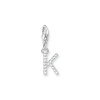 Luxoia - Thomas Sabo Charm-Anhänger Buchstabe K mit Weissen Steinen Silber - 1950-051-14